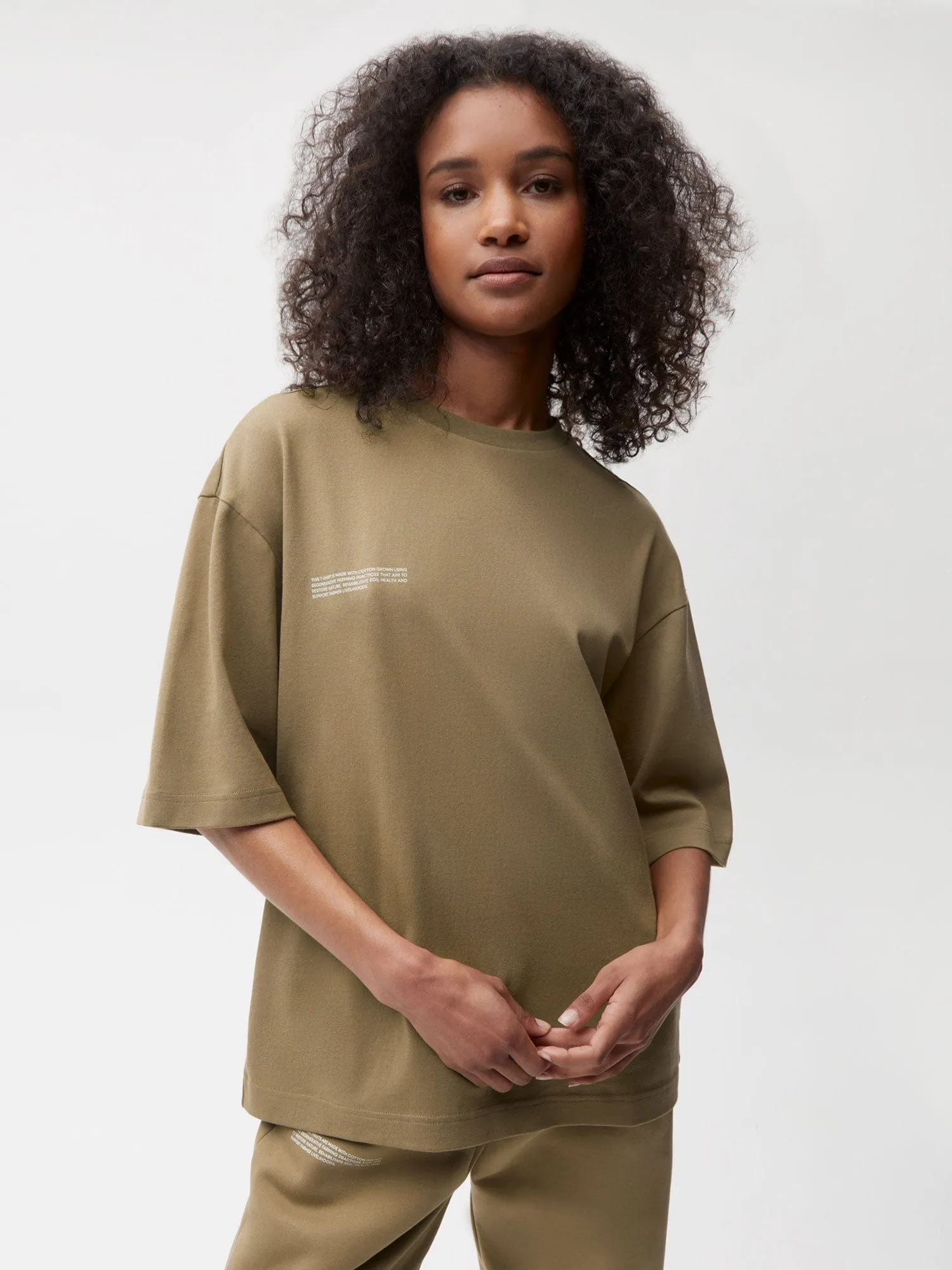 In Conversion Cotton Boxy T-shirt—carbon brown