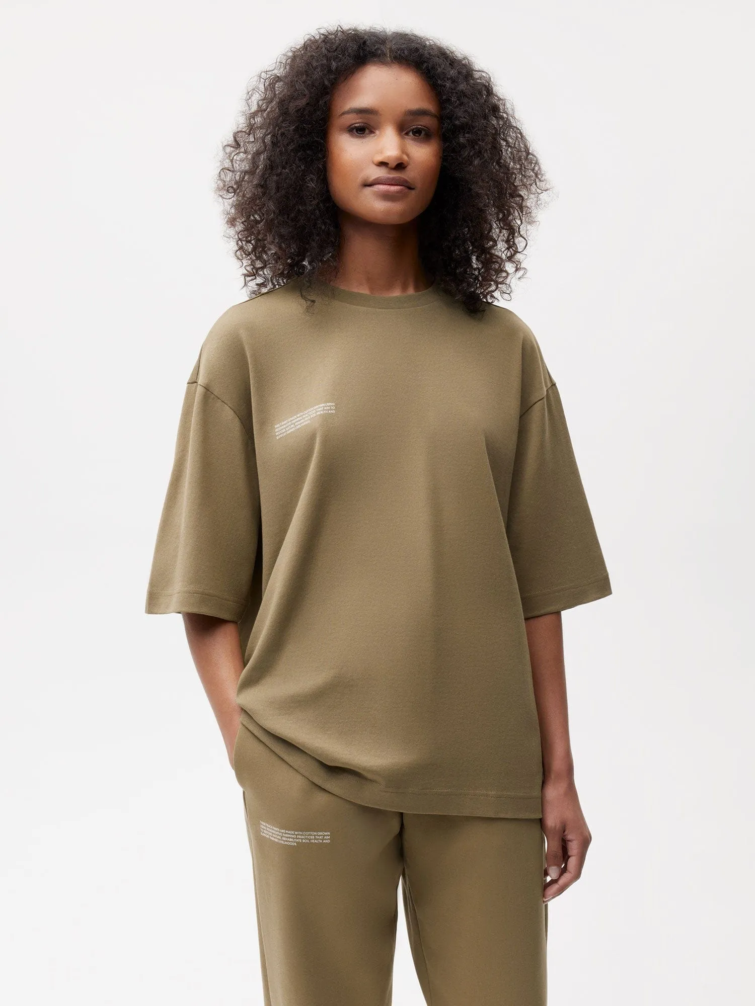 In Conversion Cotton Boxy T-shirt—carbon brown