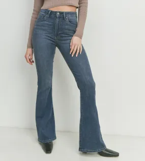 Katie High Rise Flare in Dark Wash