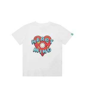 KIDS HEART & MIND LOGO T-SHIRT - WHITE