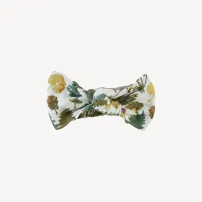 large bow elastic headband | autumn botanical | organic cotton interlock