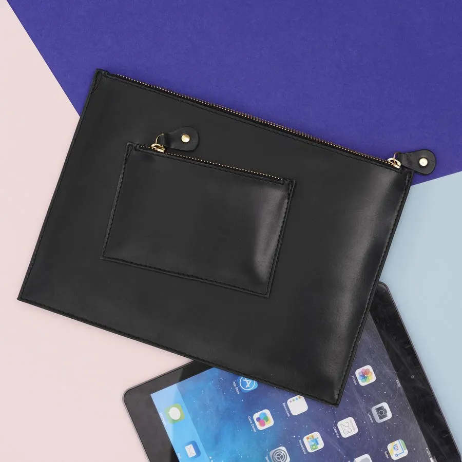 Leather iPad Clutch Handbag