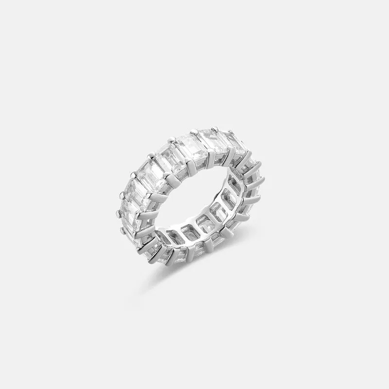 Lev Baguette Cut Gold Vermeil Eternity Ring