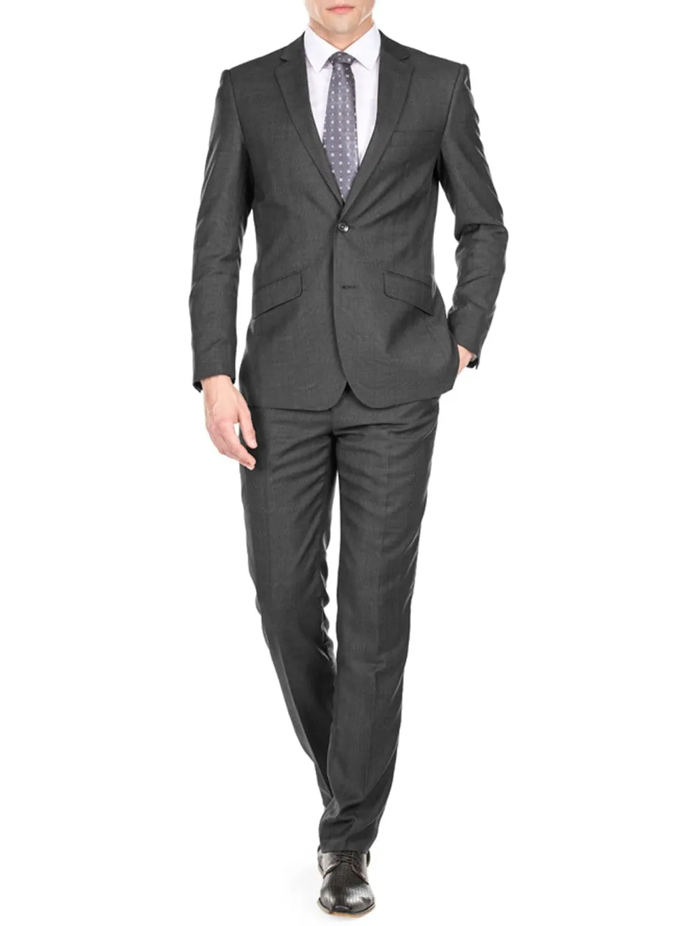 Light Glen Check Men's Slim Fit 2PC Suit