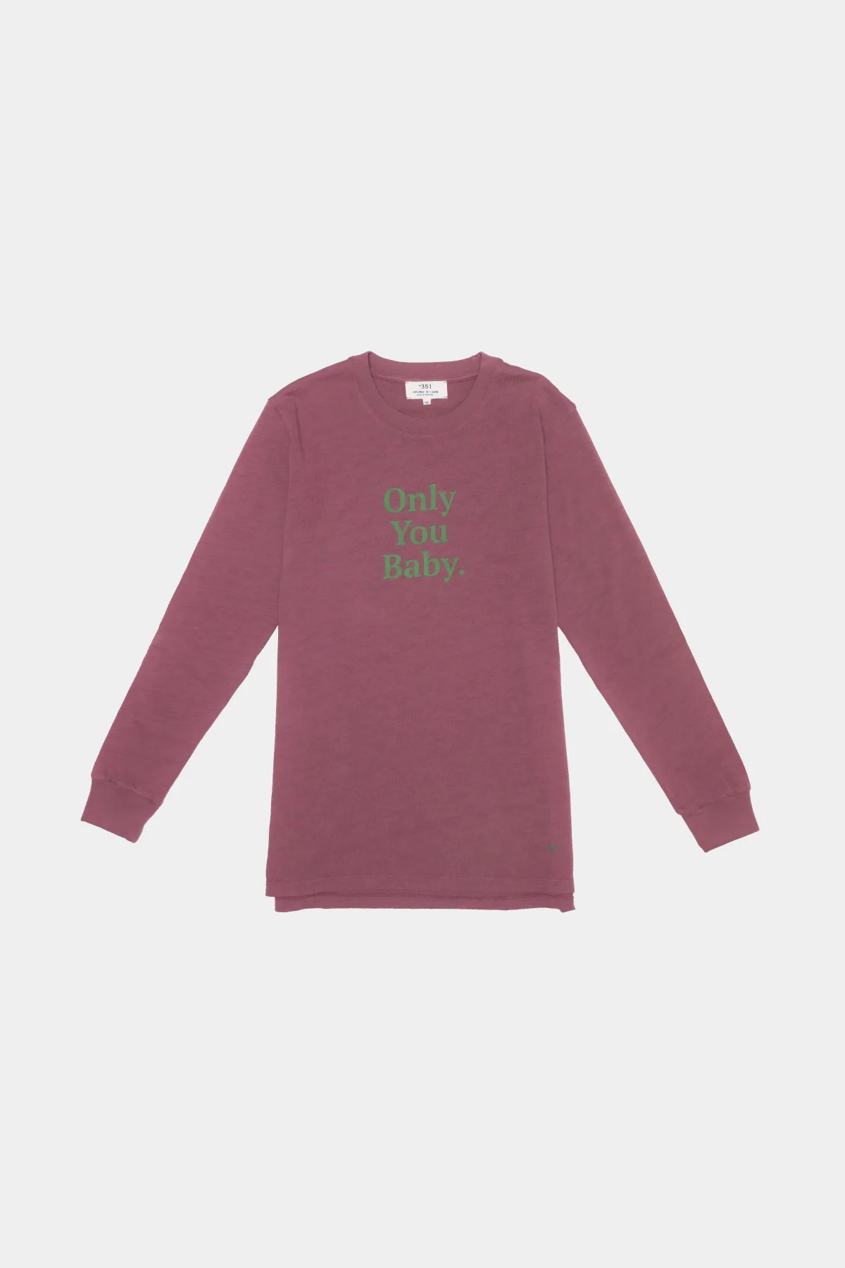 LONG SLEEVE GRAPHIC ONLY YOU BABY AUBERGINE & TURTLE GREEN