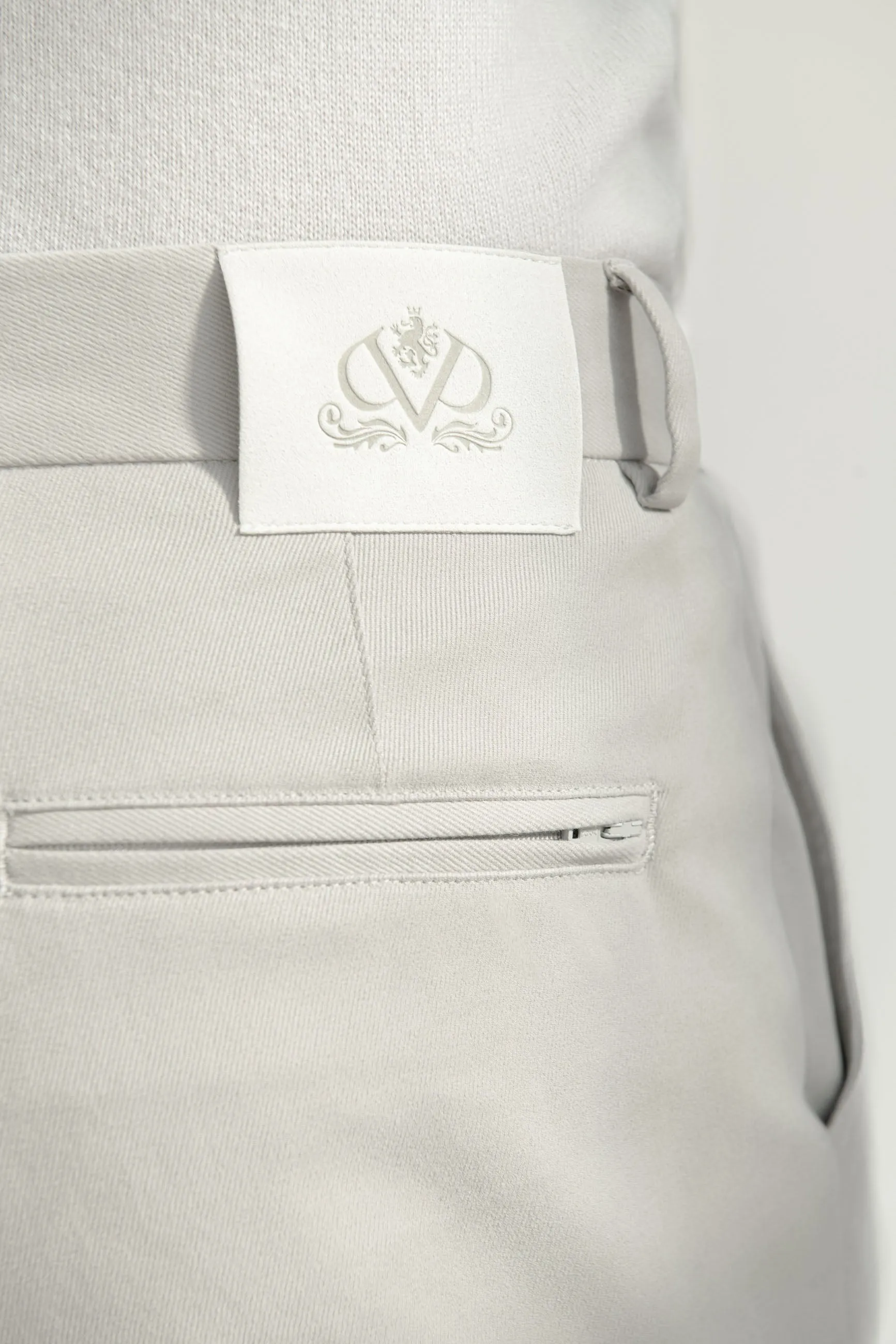 Mastic cotton and cashmere Garda trousers - Made in Italy