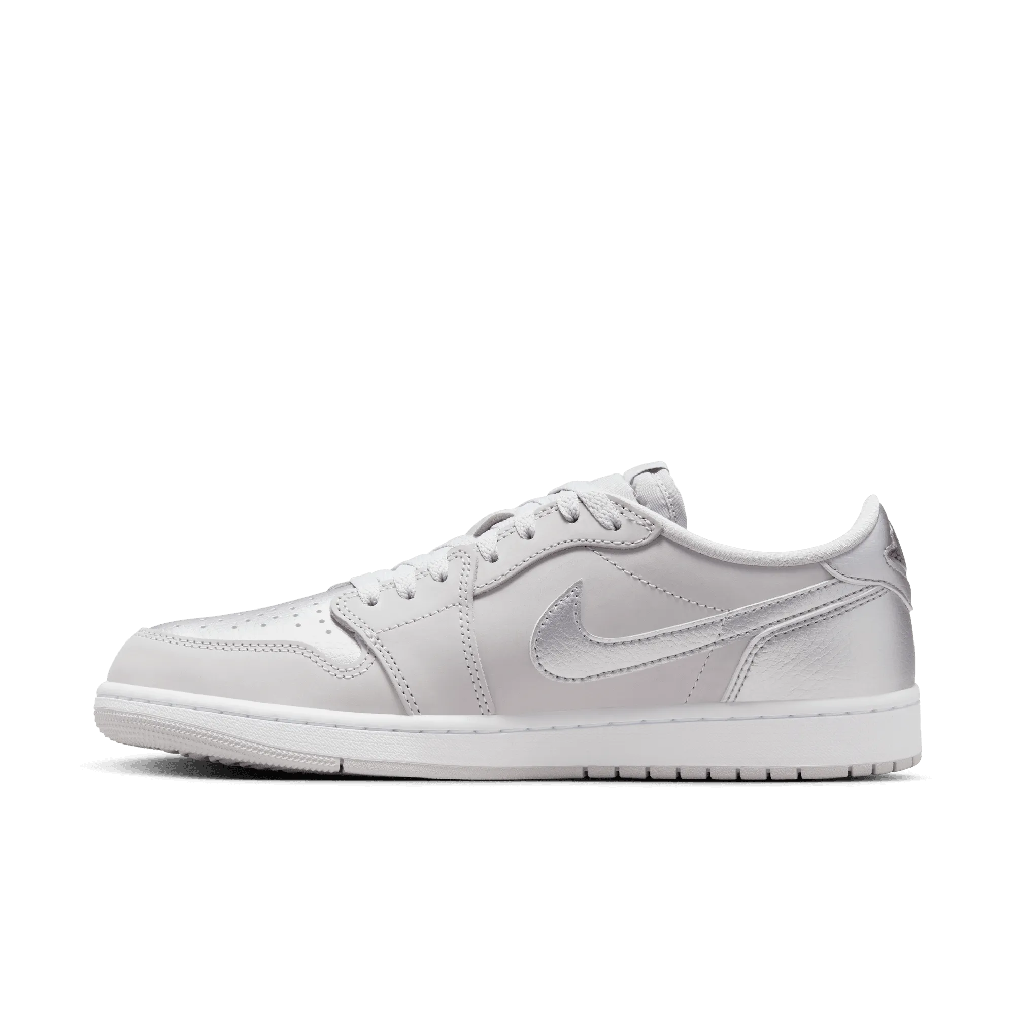 Men's Air Jordan 1 Low OG "Silver" - Neutral Grey/Metallic Silver/White