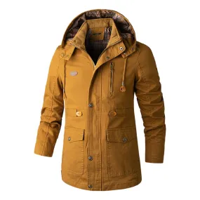 Men's Canvas Workwear Hooded Jacket