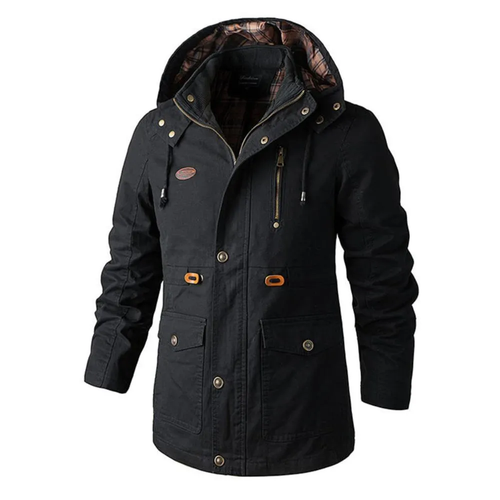 Men's Canvas Workwear Hooded Jacket