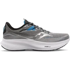 Men's Saucony Ride 15, Alloy/Topaz, 7.5 2E Wide