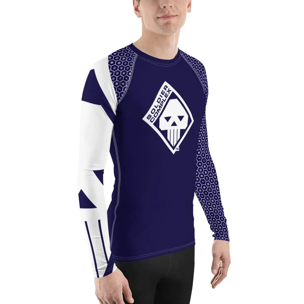 Men's Soldier Complex 001 Long Sleeve No Gi BJJ Compression Rash Guard for Jiu Jitsu, MMA, Grappling and Wrestling