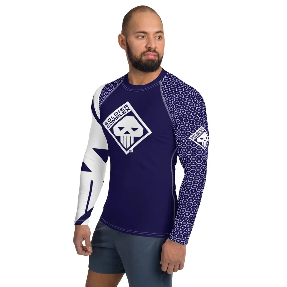 Men's Soldier Complex 001 Long Sleeve No Gi BJJ Compression Rash Guard for Jiu Jitsu, MMA, Grappling and Wrestling