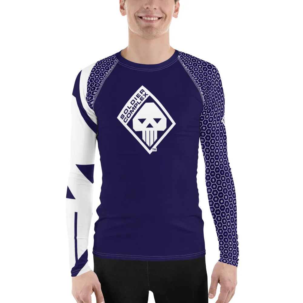 Men's Soldier Complex 001 Long Sleeve No Gi BJJ Compression Rash Guard for Jiu Jitsu, MMA, Grappling and Wrestling