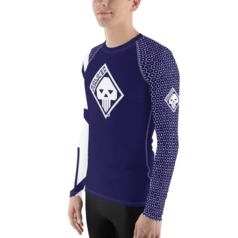 Men's Soldier Complex 001 Long Sleeve No Gi BJJ Compression Rash Guard for Jiu Jitsu, MMA, Grappling and Wrestling