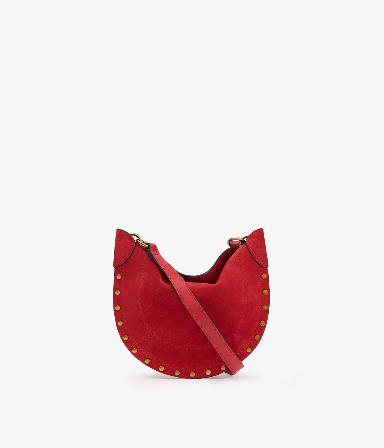 MINI MOON SOFT SHOULDER BAG- SCARLET