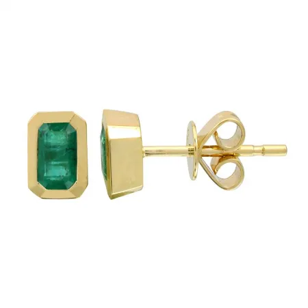 Mixed Shapes Bezel Set Gemstone Studs (PAIR)