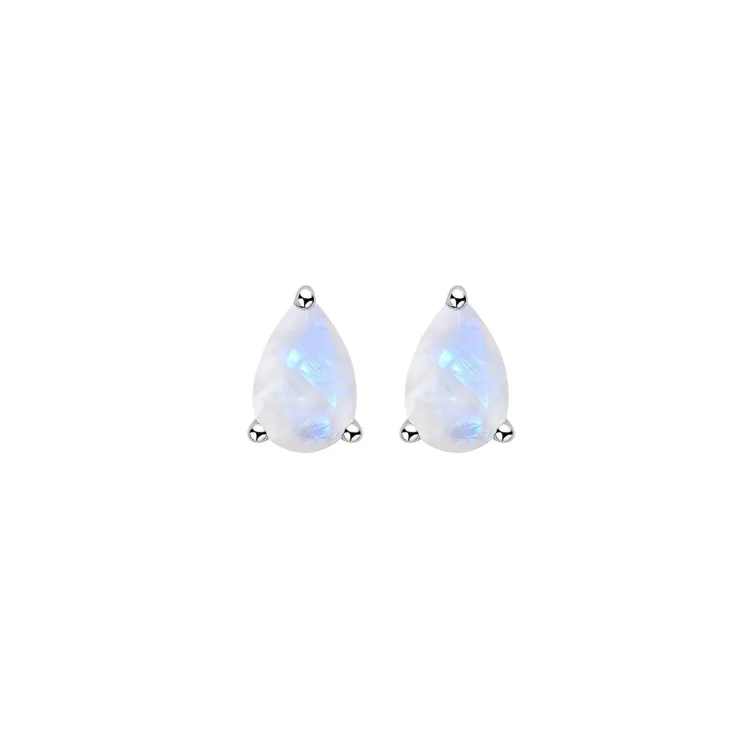 MOONSTONE PEAR CUT STUDS