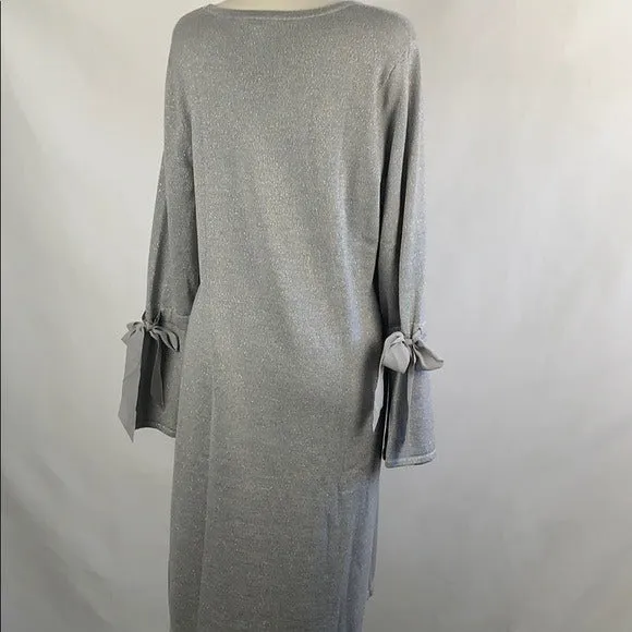 NEW Talbots Silver Knit with Bell Sleeves