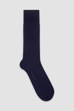 Nobile Solid Blue Crew Socks