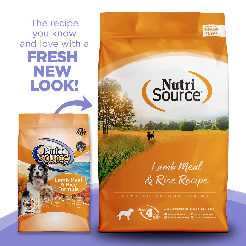 NutriSource Lamb Meal & Rice Dry Dog Food, 26-lb