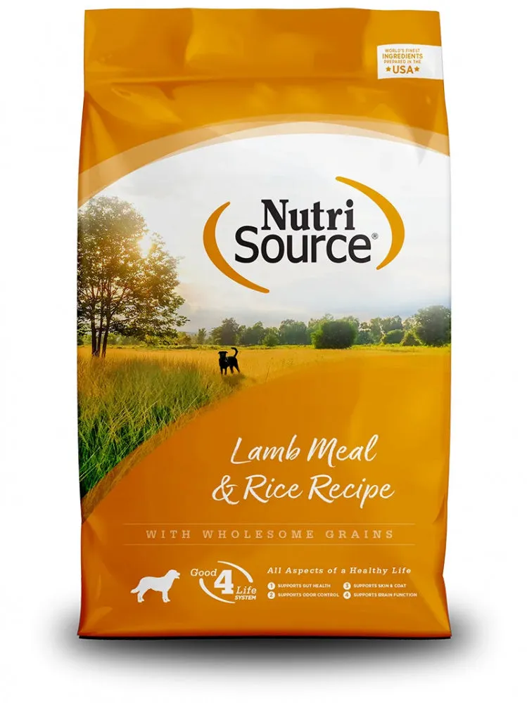 NutriSource Lamb Meal & Rice Dry Dog Food, 26-lb