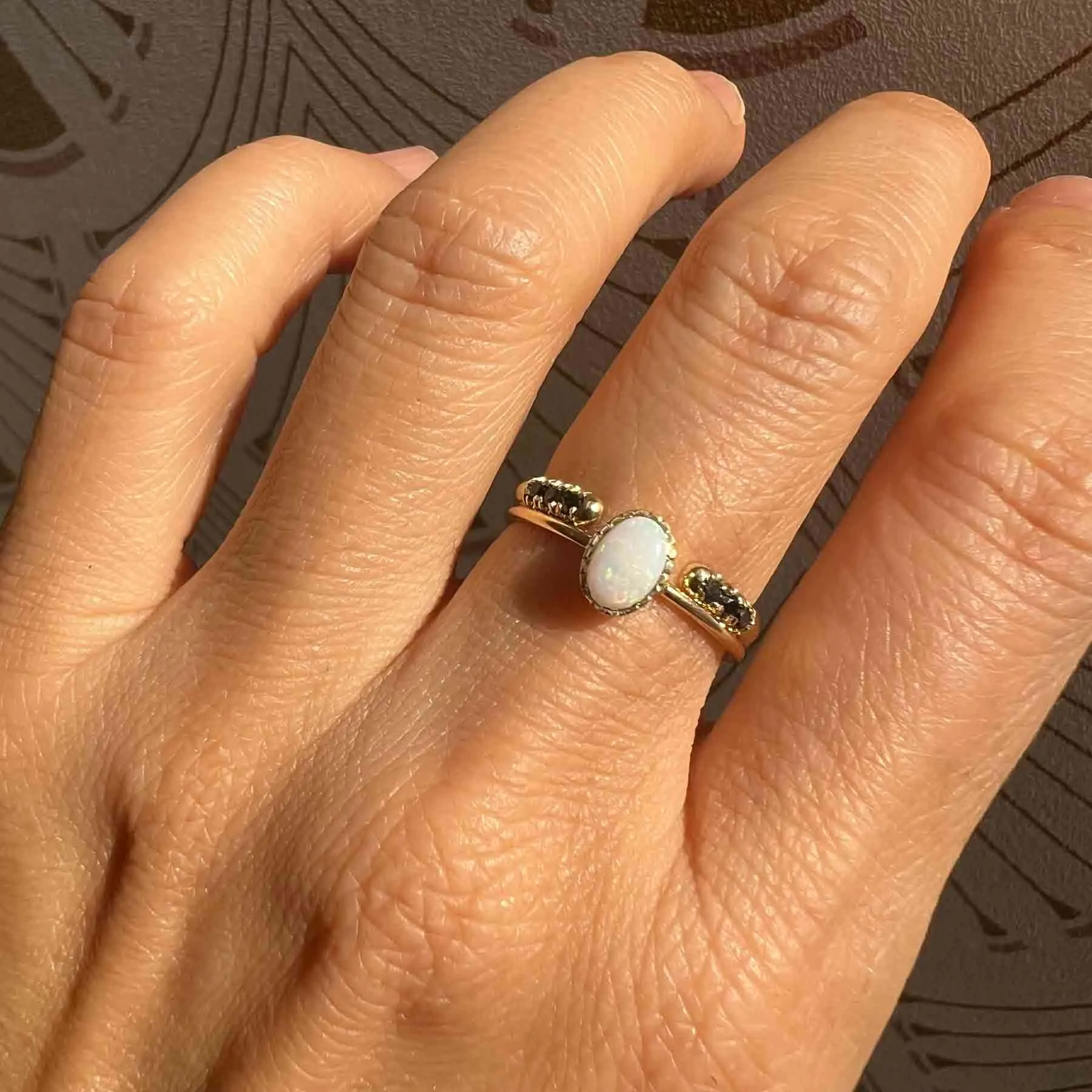 Opal Oval Wisp Ring