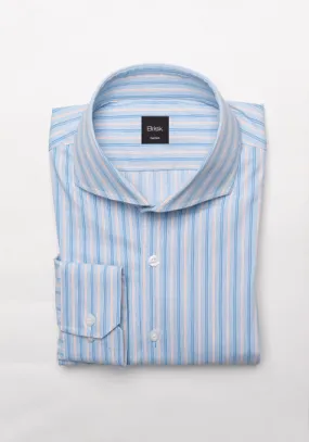 Orange & Blue Performance Stretch Stripes Shirt - Wrinkle Free