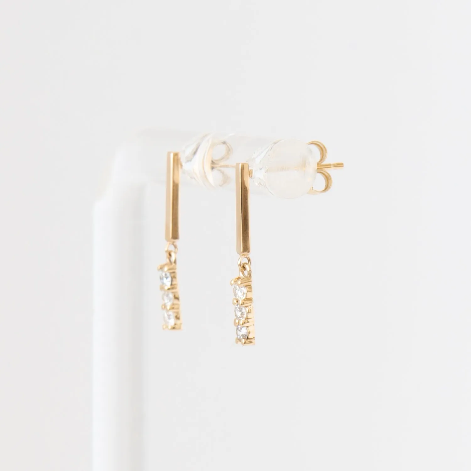 Pavé Drop Bar Earrings