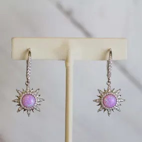 Pavé Opal Sun Earrings