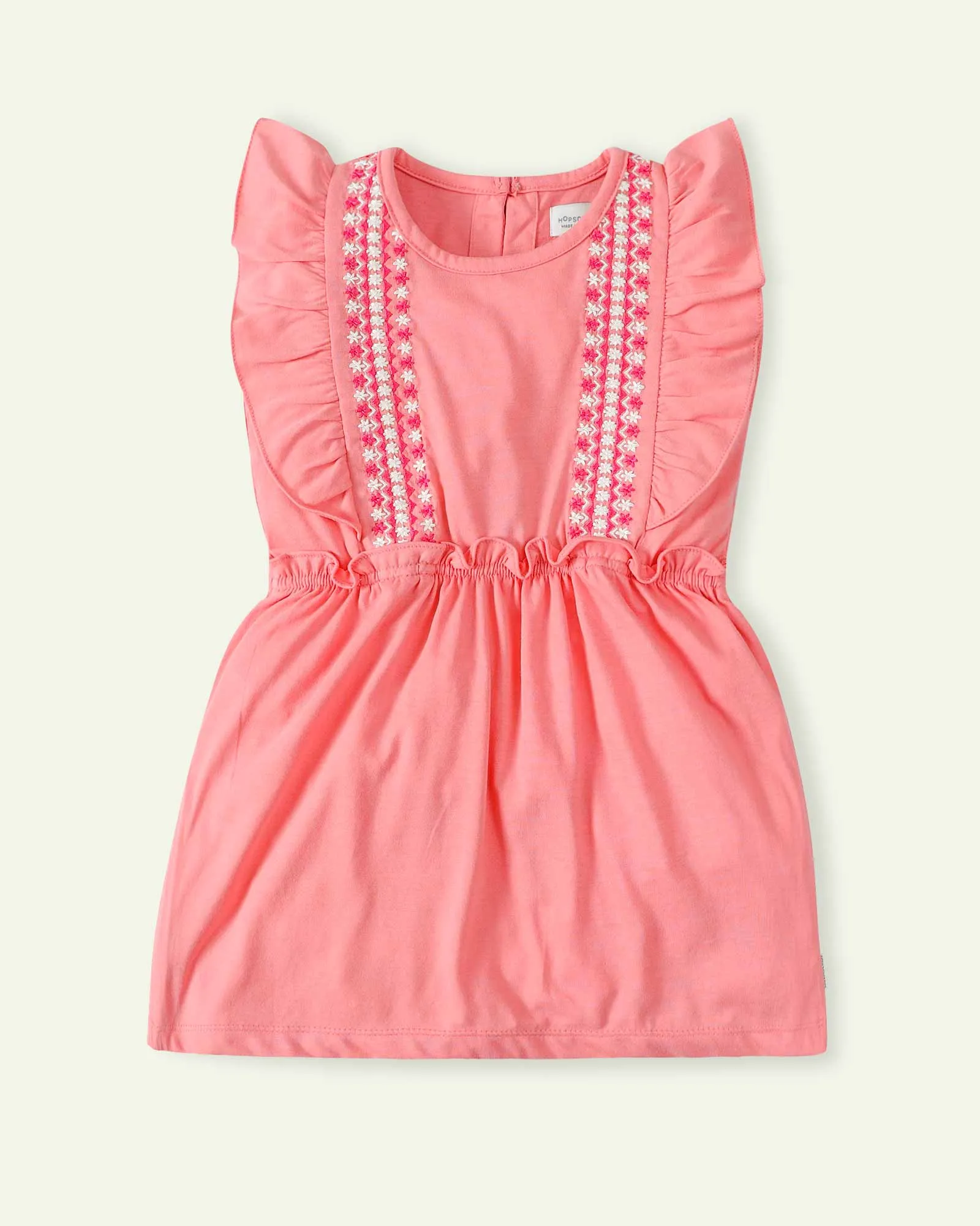 Peach Embroidered Dress