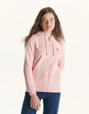 Peach pink Oaxaca organic cotton hooded sweatshirt