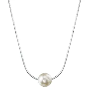 Pearl Moments - 7.5-8.0mm Akoya Pearl Silver Adjustable Chain Necklace