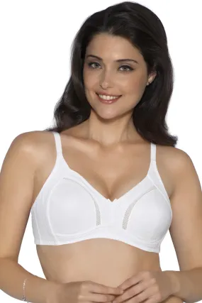 Perfect Poise Non-Padded, Non-Wired Cotton Bra - White