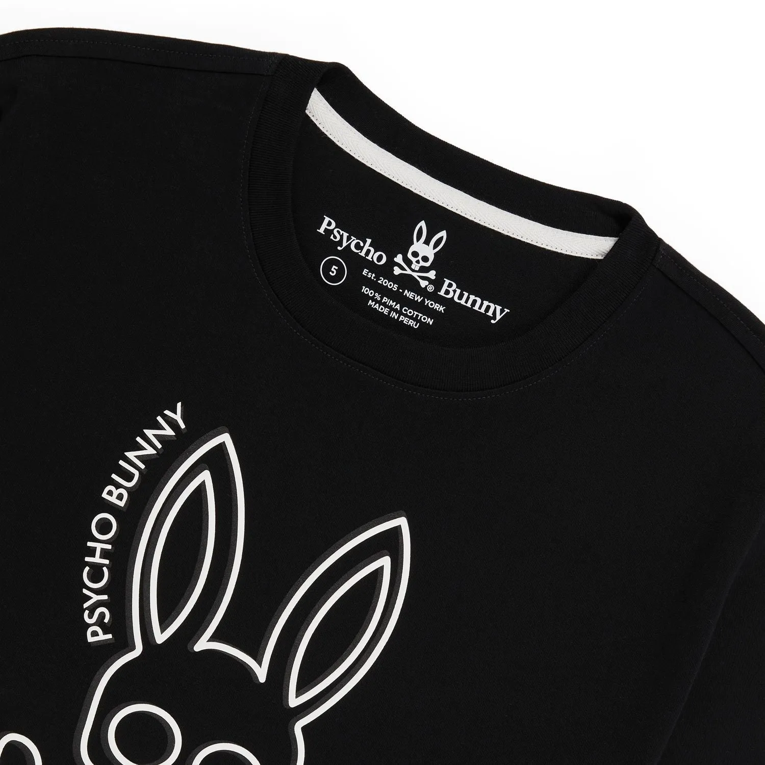 Psycho Bunny Mens Gresham Graphic Tee - Black