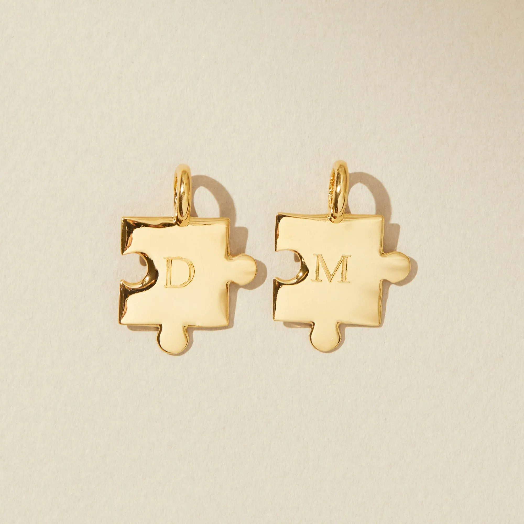 Puzzle Piece Charm Pendant (Engravable)