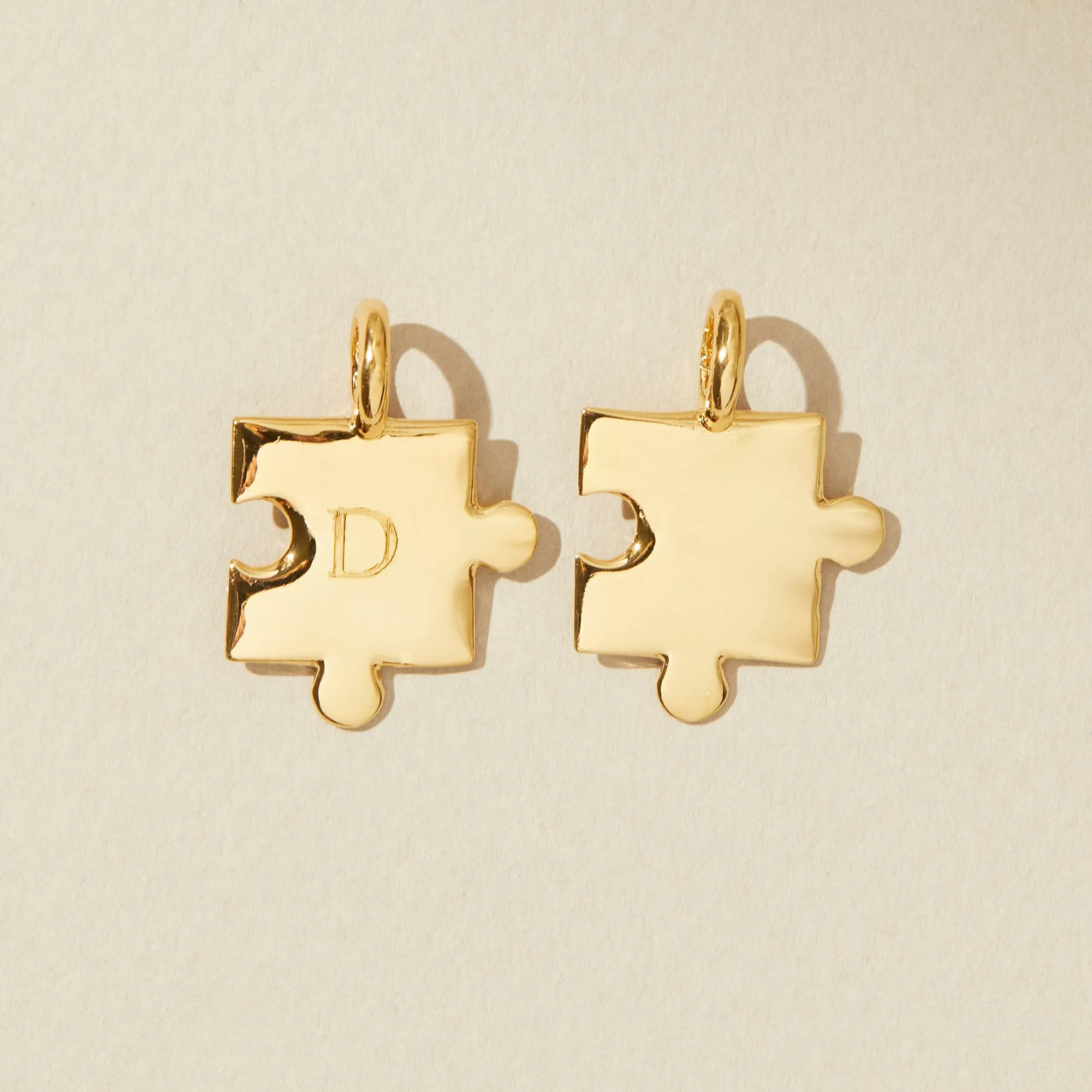 Puzzle Piece Charm Pendant (Engravable)