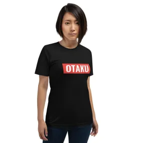 "Otaku" Red Stripe Short-Sleeve Unisex T-Shirt