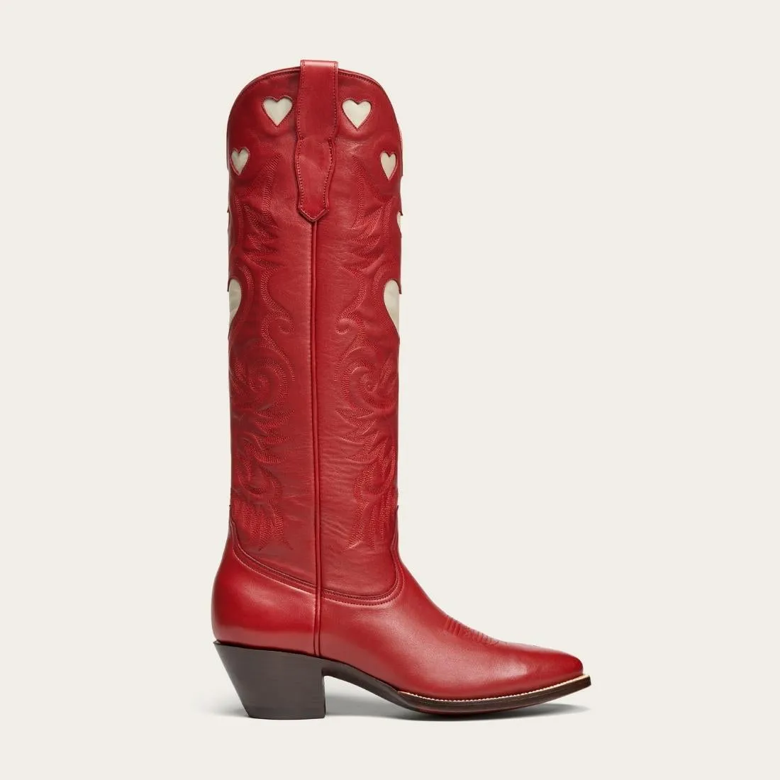 Red & Bone Heart Boot