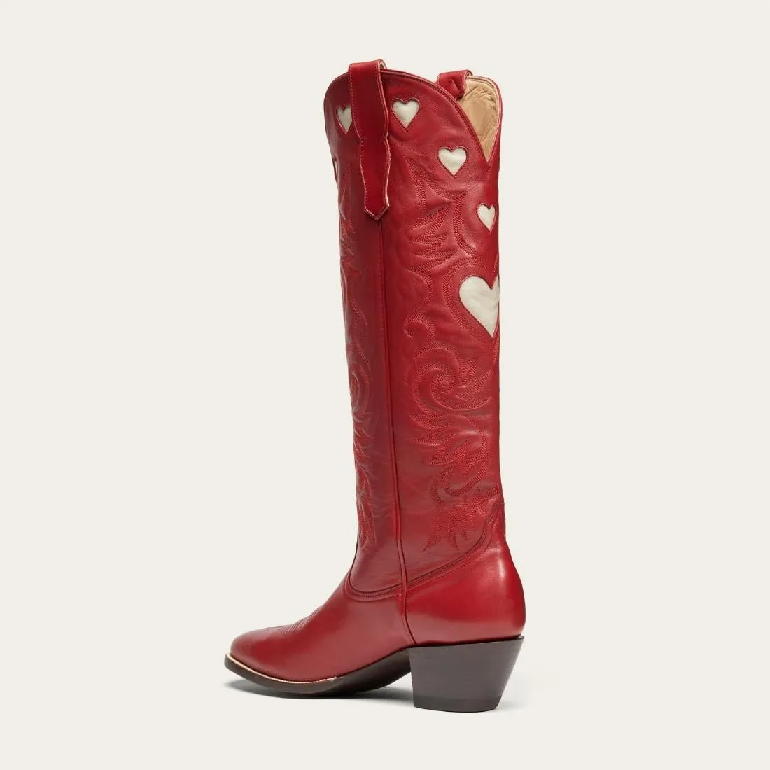 Red & Bone Heart Boot