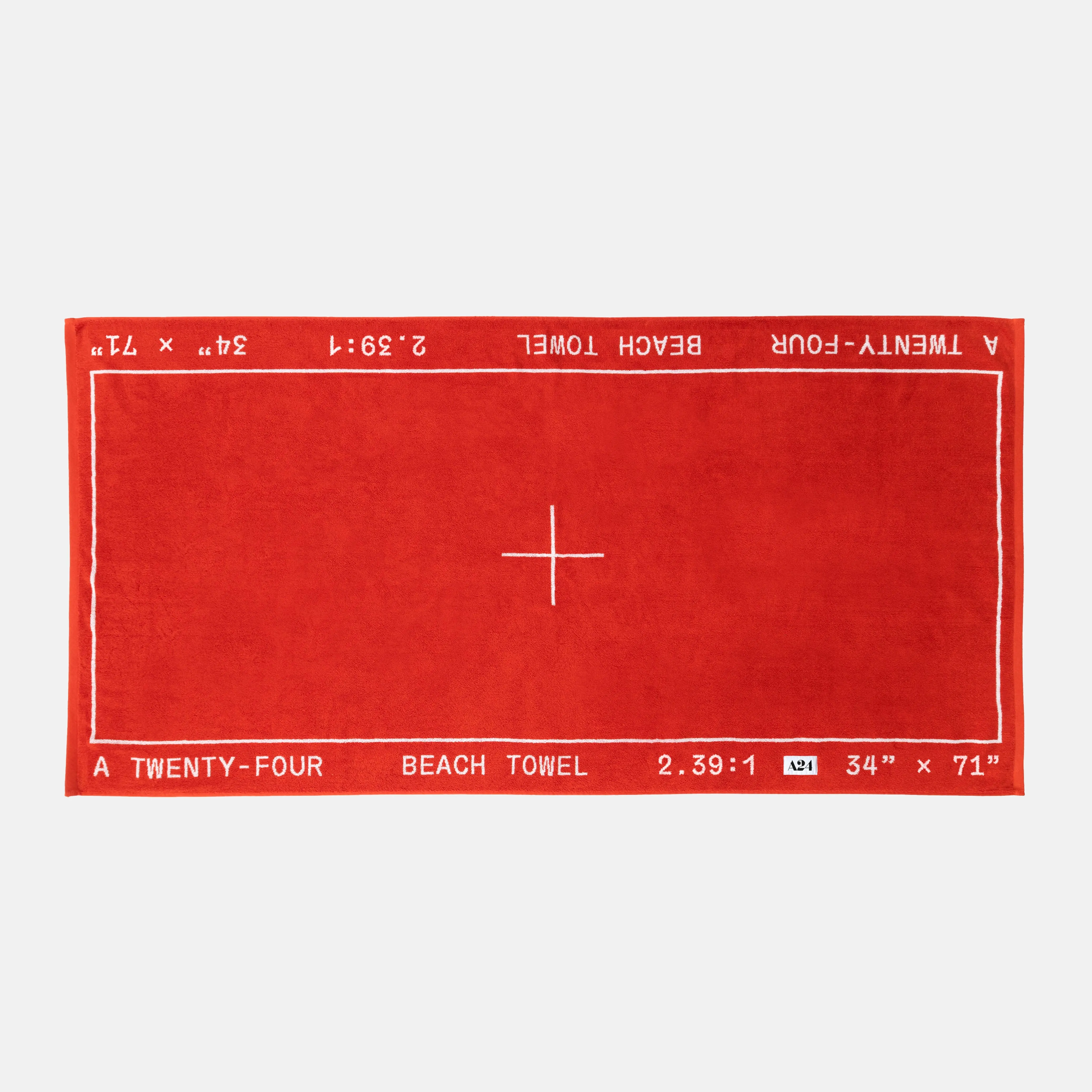 Red Widescreen Beach Towel