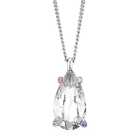 ROCTAR SHINY SILVER CRYSTAL NECKLACE