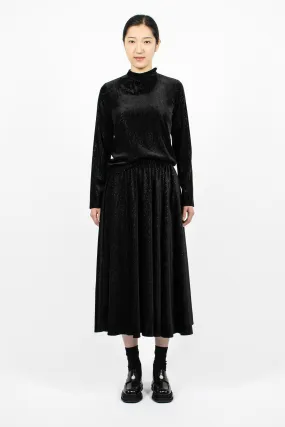 Round Skirt Black Lurex