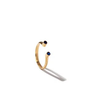 Saffira Blue ring<br>Solid gold