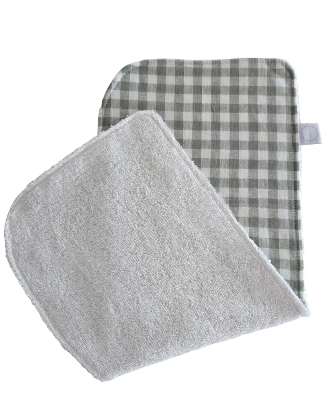 Sage Gingham Burp Cloth