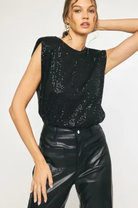 Sequin Sleeveless Top