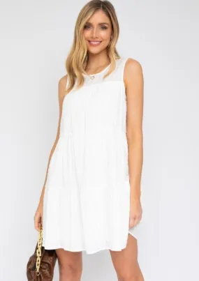 Sleeveless Tiered Mini Dress