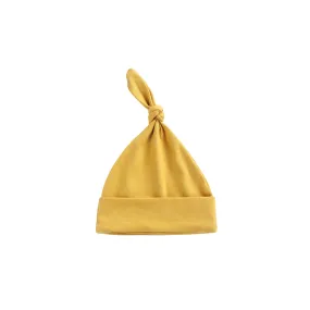 Soft Top Baby Beanie Hat in Mustard