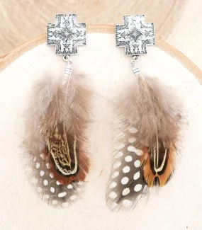 Southwestern Feather earrings  COWBOY HAT