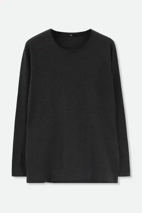 STEVIE LONG SLEEVE CREW IN KNIT PIMA COTTON