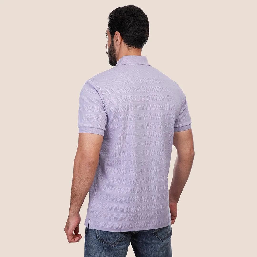 Textured Polo Shirt - Lavender